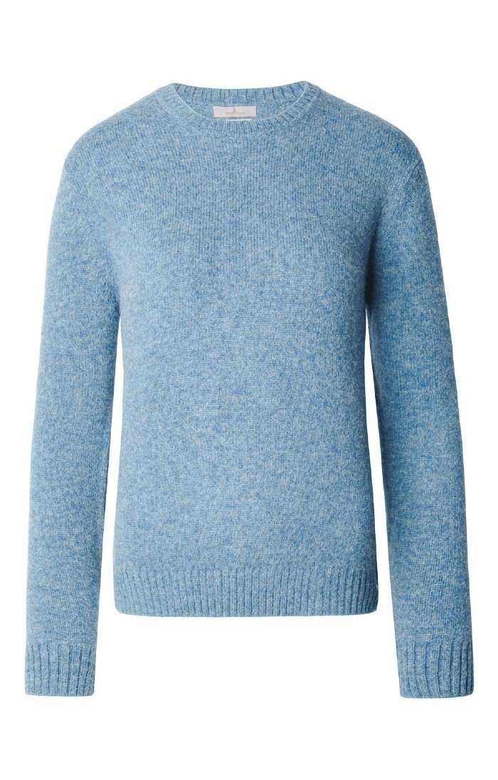 Ladies Munrospun Shetland Crew Neck Jumper, Brown House of Bruar