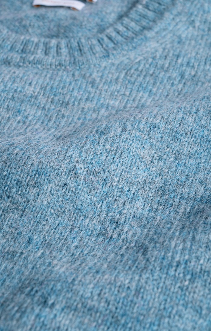 Ladies Munrospun Shetland Crew Neck Jumper, Brown House of Bruar