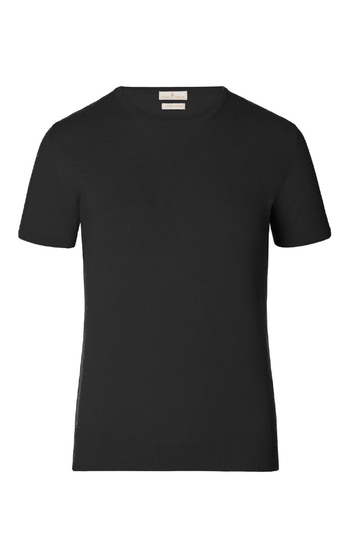 Ladies Cashmere 2 Ply Short Sleeve Crew Neck - House of Bruar