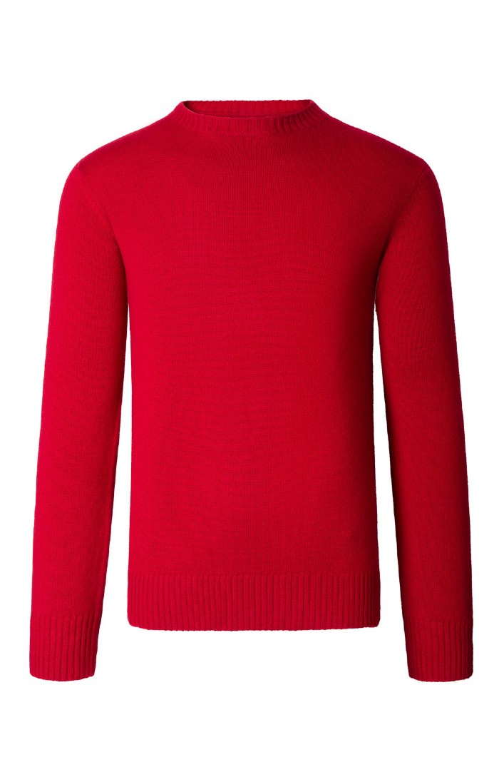 Men s Cashmere Double Rib Crew Neck Jumper