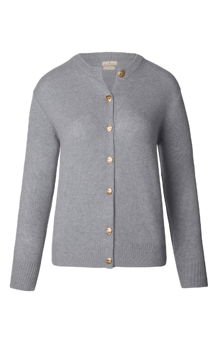 House of Bruar Lambswool Crew Neck Cardigan House of Bruar