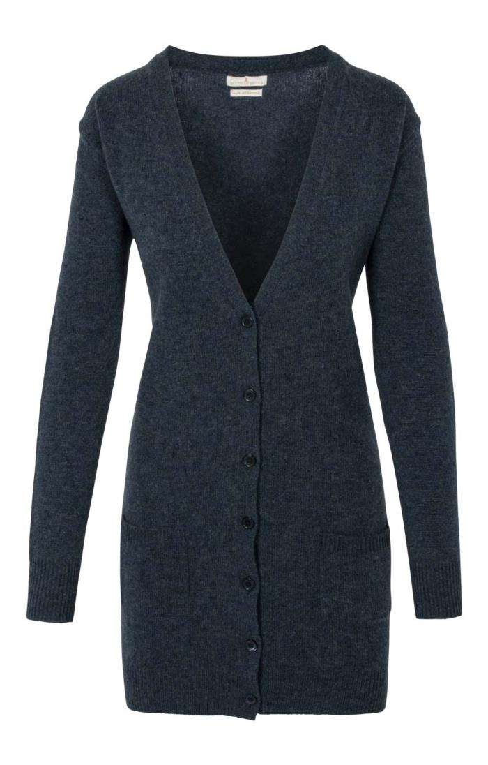 Ladies Country Lambswool Boyfriend Cardigan, Green House of Bruar