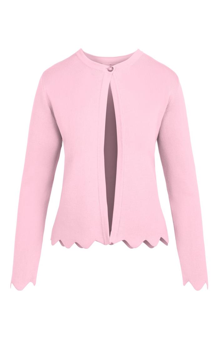 Ladies Scallop Edge Cotton Cardigan House of Bruar