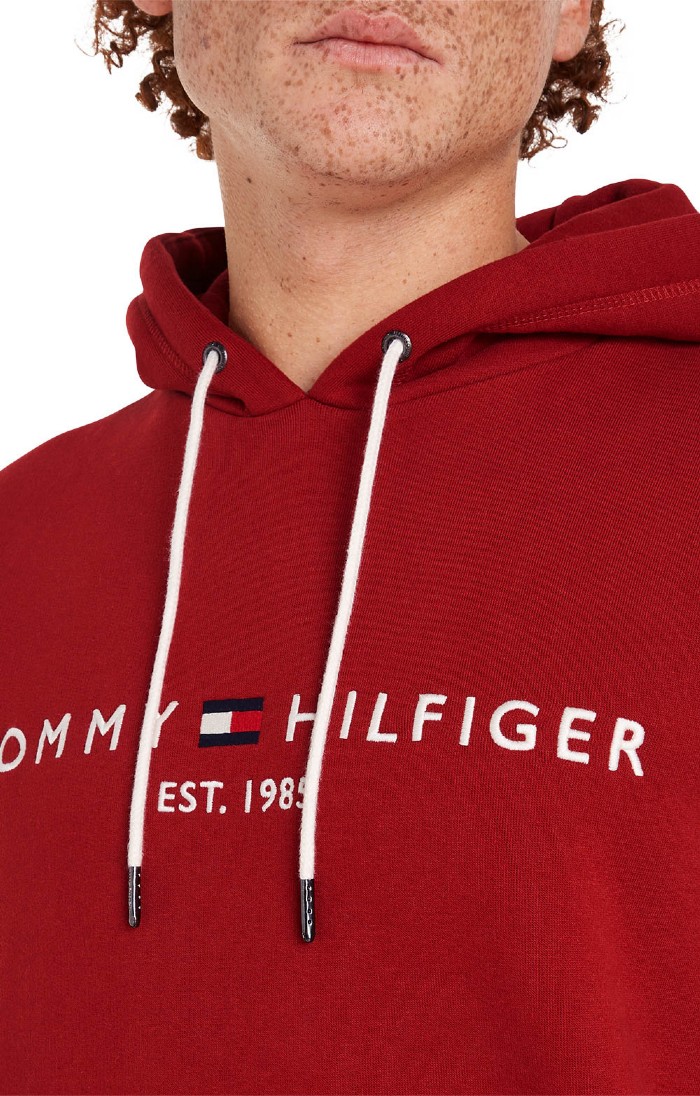 Red hoodie tommy hilfiger clearance