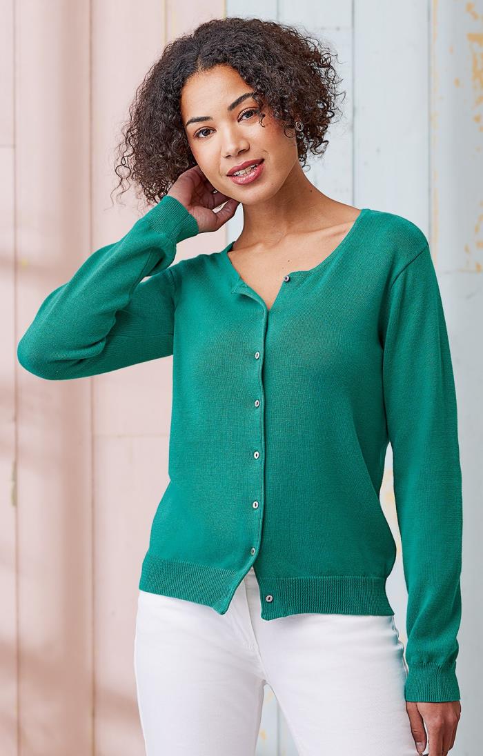 Ladies Pima Cotton Cardigan