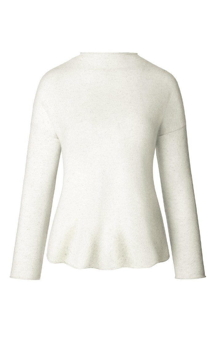 Ladies Cashmere Melange Peplum Sweater - House of Bruar