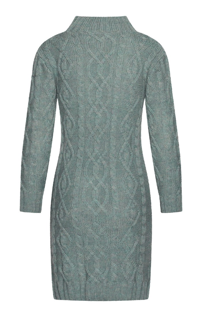 Ladies Pure New Wool Aran Knit Dress, Navy - House of Bruar Ladies Pure New Wool Aran Knit Dress, Navy - House of Bruar