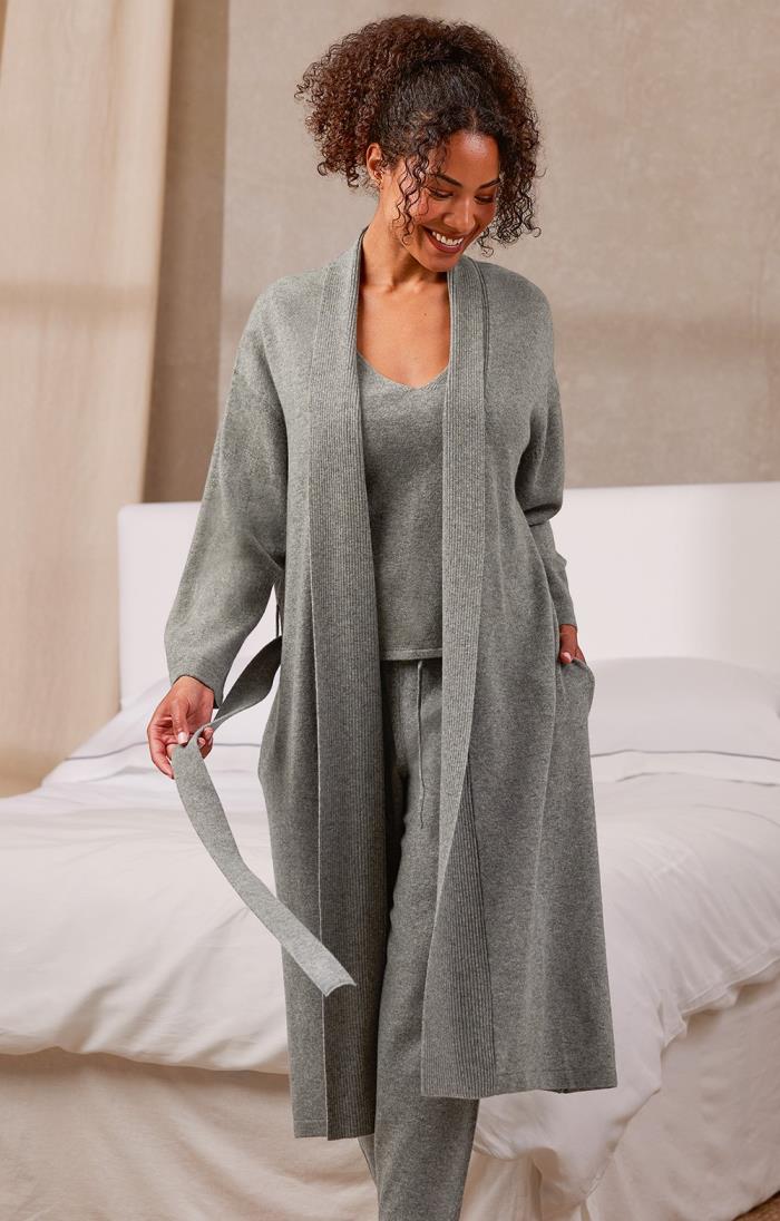 Ladies Merino and Cashmere Dressing Gown House of Bruar