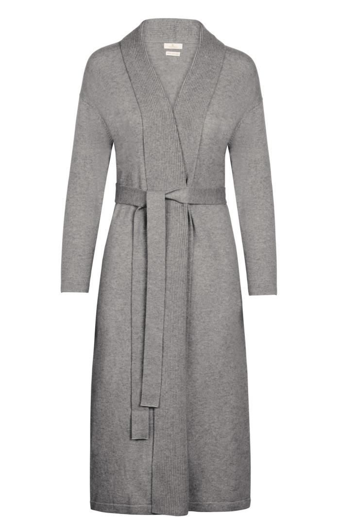 Green Donegal Unlined Cashmere Dressing Gown | New & Lingwood
