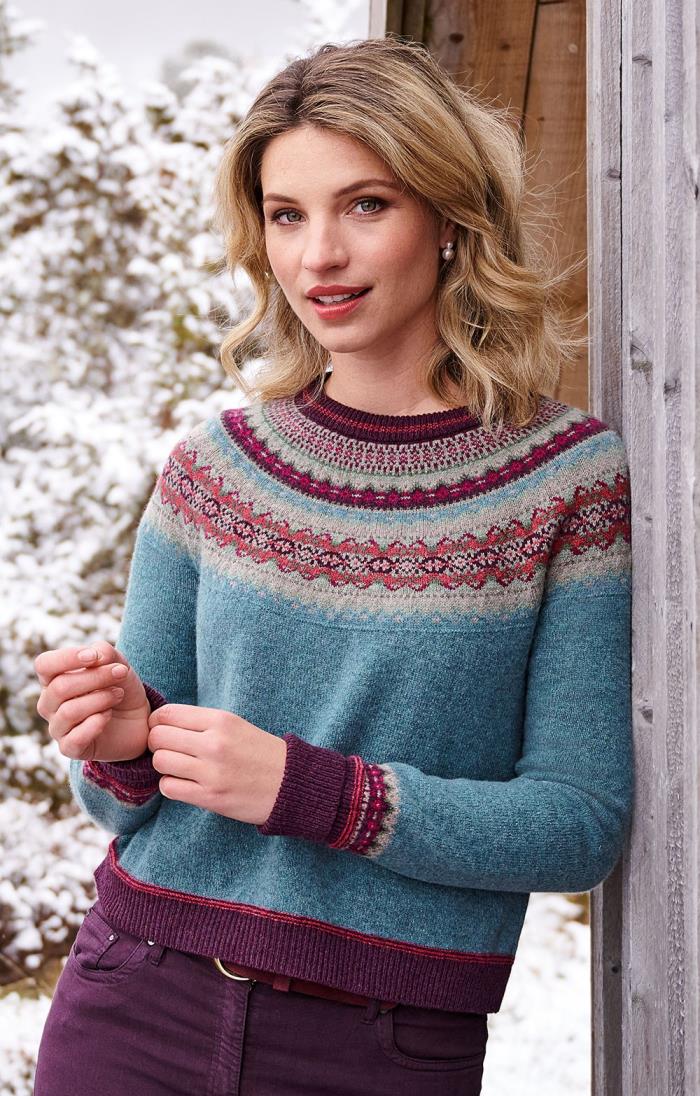 Ladies Merino Alpine Short Sweater - House of Bruar