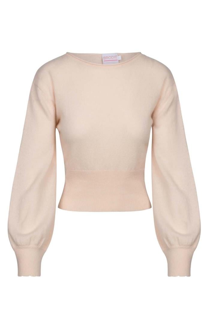 Ladies Cashmere Fray Wide Sleeved Sweater - House of Bruar