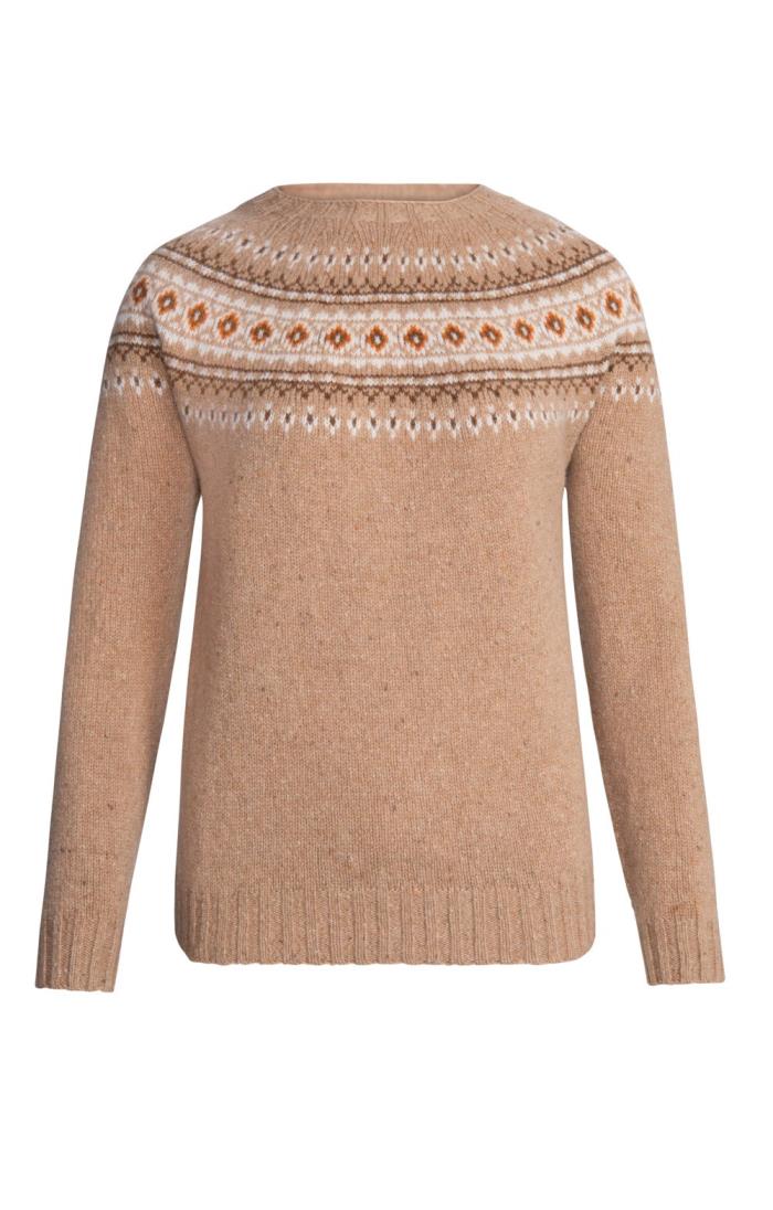Ladies Lambswool Fairisle Crew Neck Jumper House of Bruar