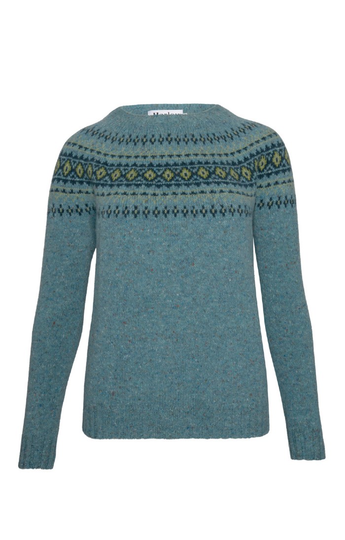 Ladies Lambswool Fairisle Crew Neck Jumper House of Bruar