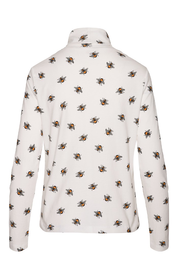 Ladies Printed Cotton Roll Neck House of Bruar