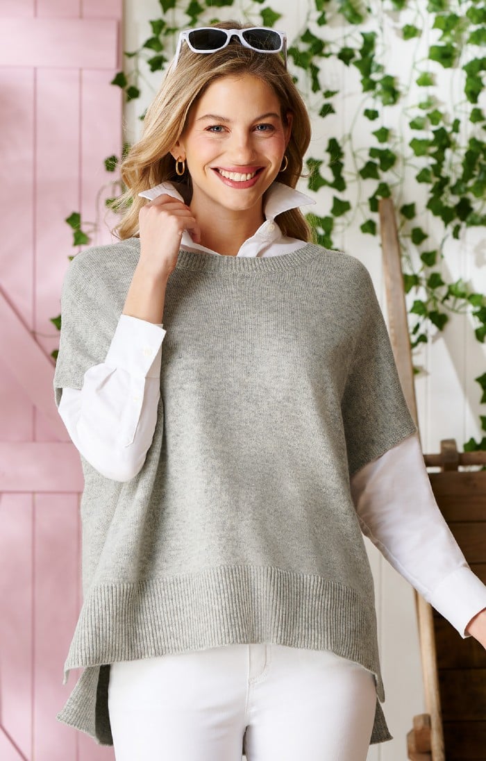 Ladies Cashmere Blend Tabard Top - House of Bruar