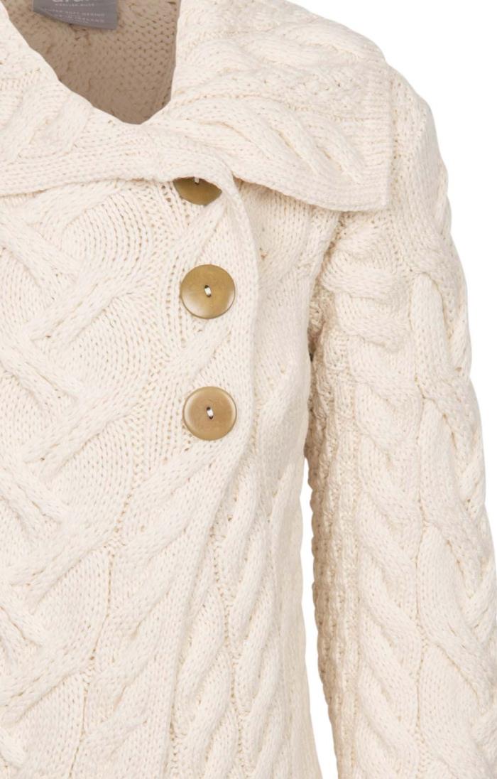 Two Button Cable Cardigan