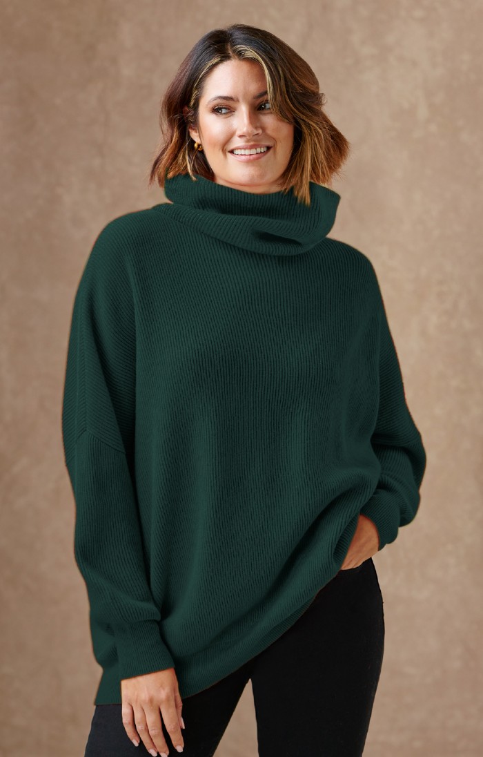 Oversized cowl neck sweater sale