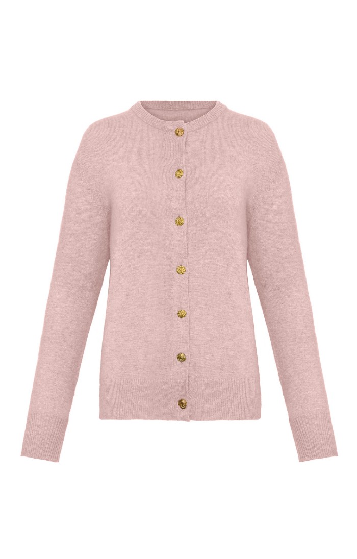 Ladies Cashmere Crew Neck Cardigan House of Bruar