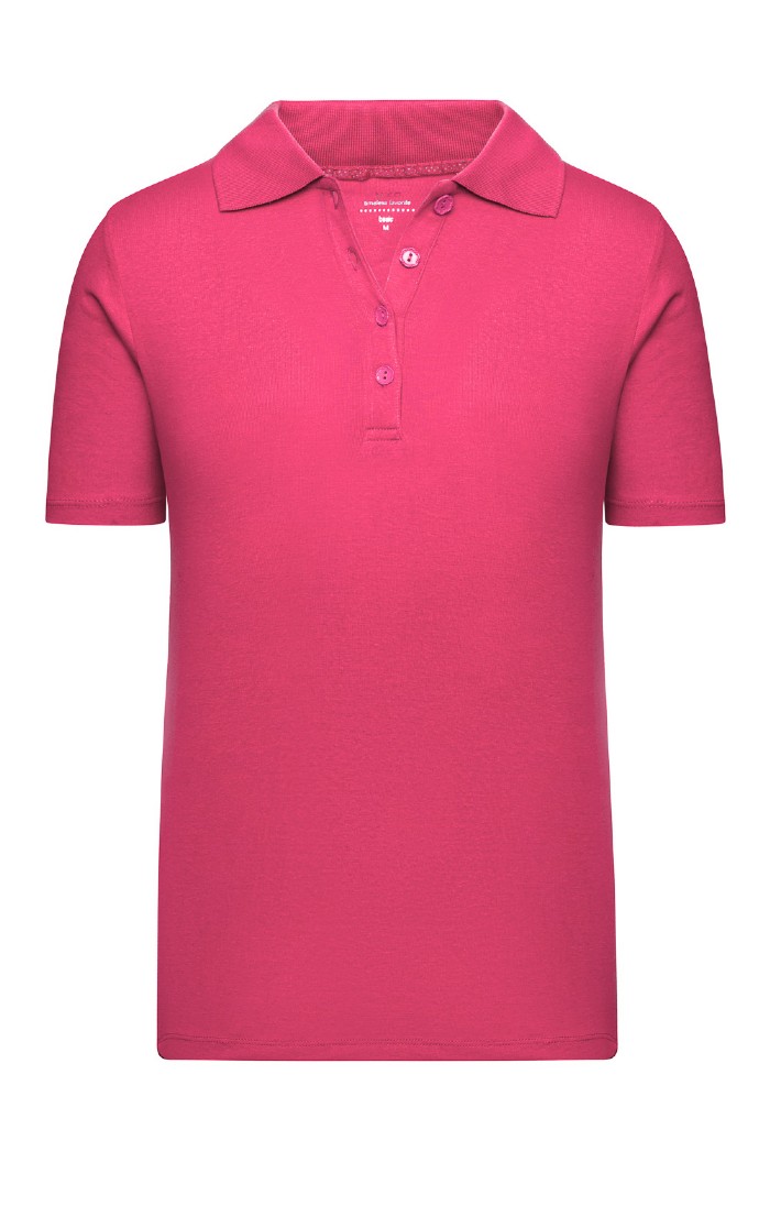 Ladies Plain Short Sleeve Polo, Natural House of Bruar