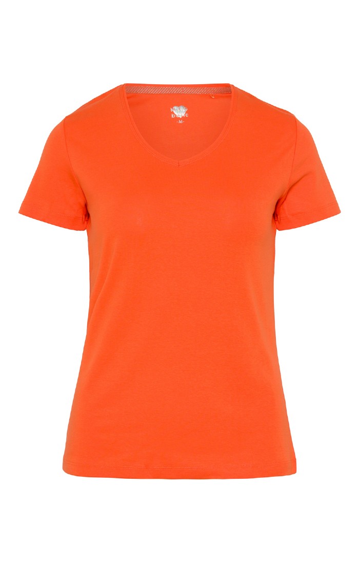 Orange Print Relaxed T-Shirt - White
