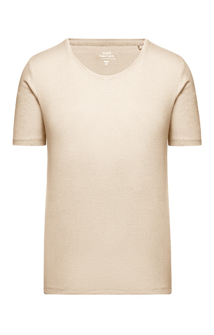 Short-Sleeve Crew Neck Plain Bow Blouse