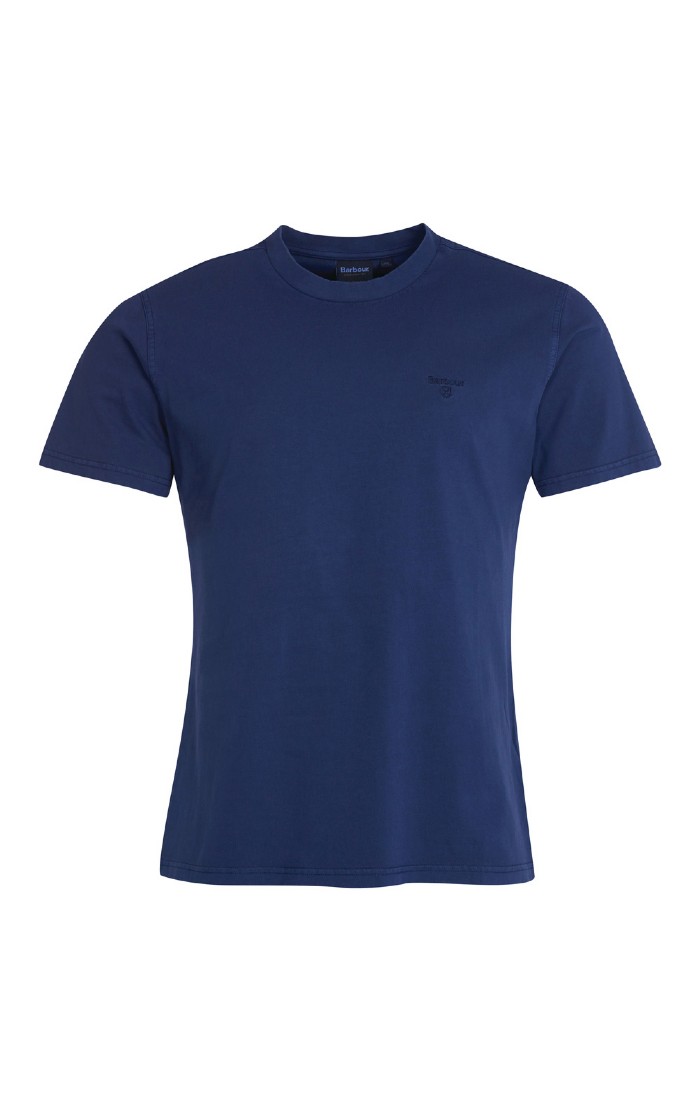 Tシャツ・カットソー BARBOUR Men T-shirt Blue MTS1416 BL45 Barbour tシャツ Walton Tシャツ（オーバーサイズフィット