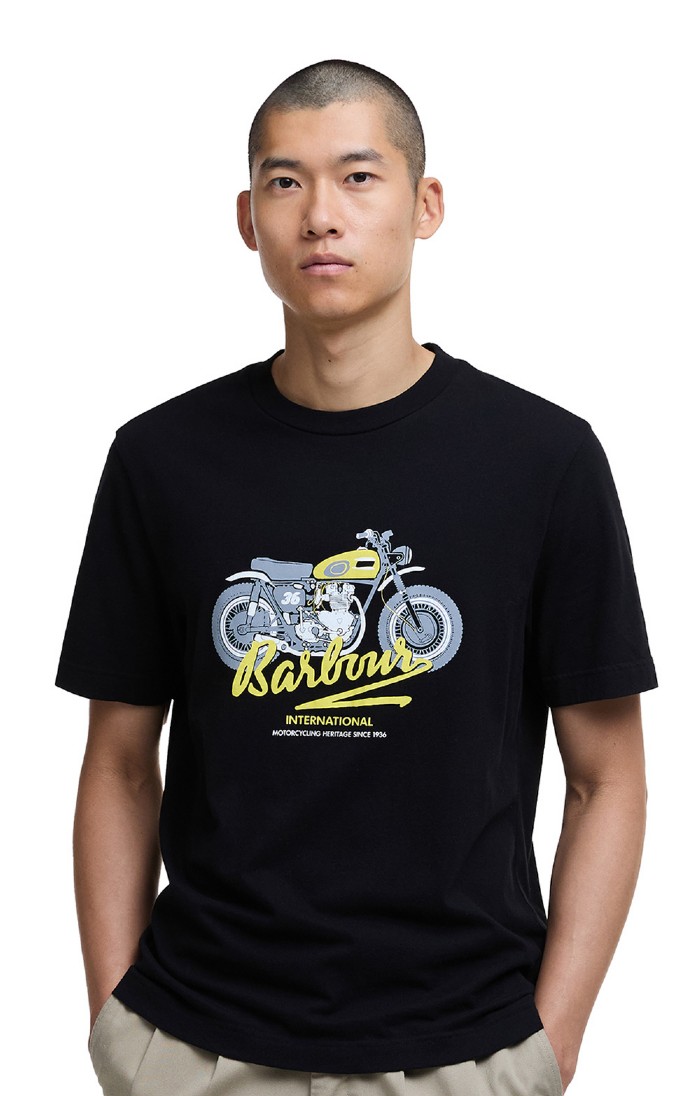 Men's Barbour International Stonebridge Graphic T-Shirt, Black