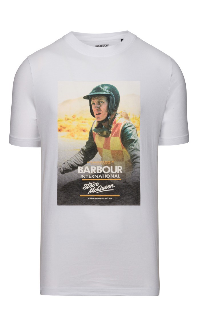 Men's Barbour International Nicholl Steve McQueen Biker T-Shirt