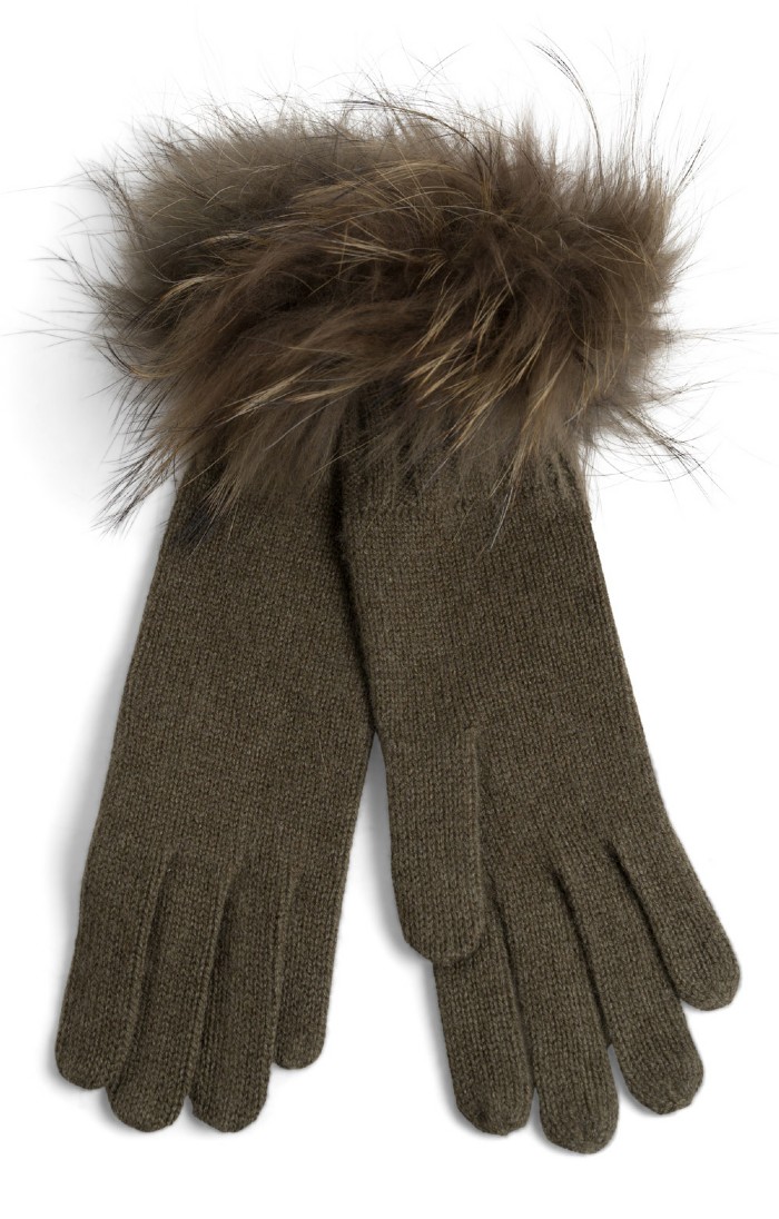 Cashmere fur gloves discount