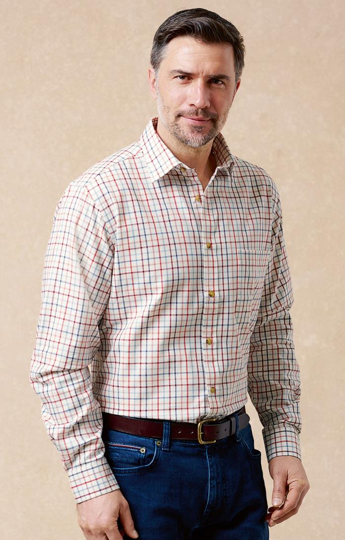 Men's Viyella Cotton/Wool Shirt | Men's Tattersall Shirts | House Of Bruar