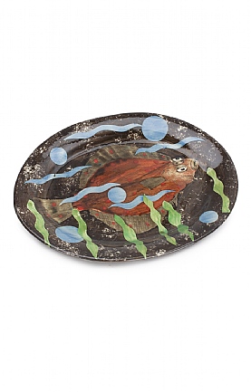 Flat Fish Small Oval Dish by Sophie MacCarthy Flat Fish Small Oval Dish by Sophie MacCarthy