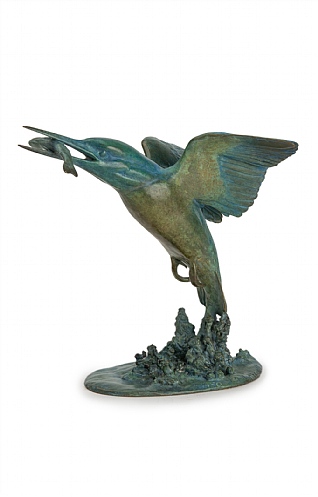 Kingfisher with Fish by Patricia Northcroft
