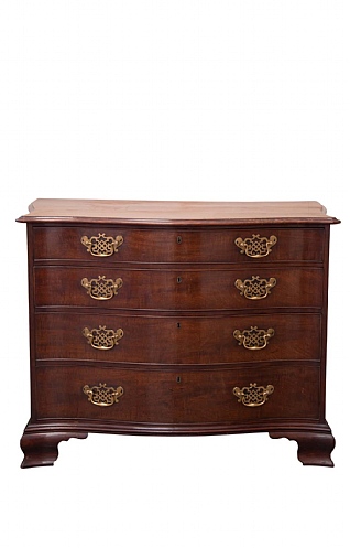 Mahogany Serpentine Commode