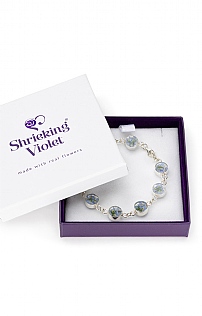 Real Flower Round Link Bracelet
