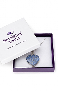 Real Flower Large Heart Pendant