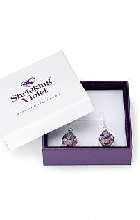 Real Flower Teardrop Earrings Real Flower Teardrop Earrings