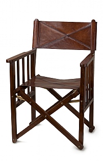 Leather Folding Director's Chair Leather Folding Director's Chair