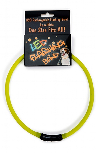 Flashing LED Rechargeable Dog Band