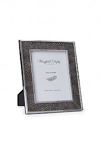 Silver Plated Real Feather 8x10in Photoframe Silver Plated Real Feather 8x10in Photoframe