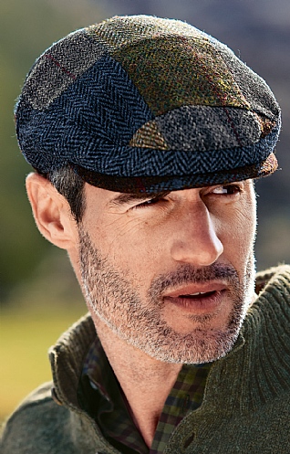 Harris Tweed Patch Cap