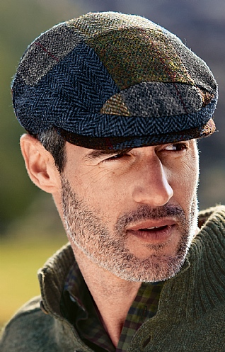 Glen Appin of Scotland Harris Tweed Patch Cap, Harris