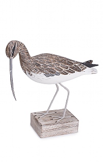 Hand Carved Curlew Walking