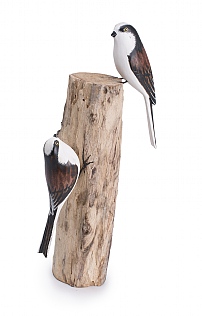 Hand Carved Long Tailed Tit Hand Carved Long Tailed Tit