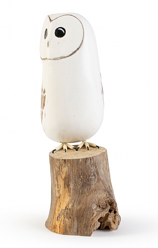 Hand Carved Barn Owl