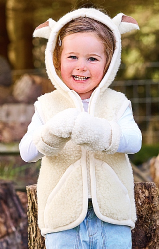 Child’s Wool Gilet With Ears