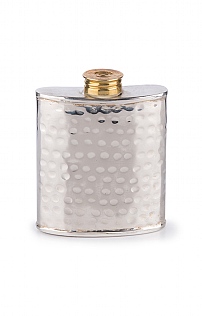 Small Silver Plated Cartridge Hip Flask Small Silver Plated Cartridge Hip Flask