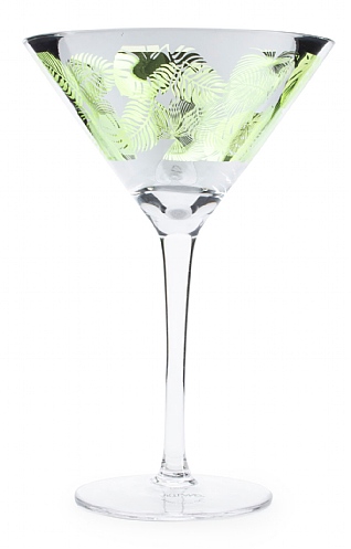 Tropical Leaves Martini Glass Tropical Leaves Martini Glass