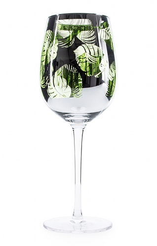 Tropical Leaves Wine Glass Tropical Leaves Wine Glass