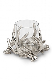 Small Antler Hurricane Lamp