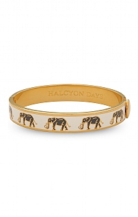 Halcyon Days Elephant Motif Hinged Bangle